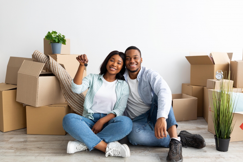 Couple moving in